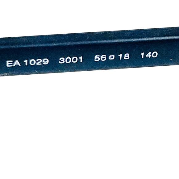 Emporio Armani Half Rim Designer Eyeglasses EA1029 56 18 140 Black Frames Used - Picture 10 of 15